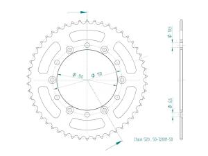 Kettenrad Z.52 für Yamaha WR 450 F