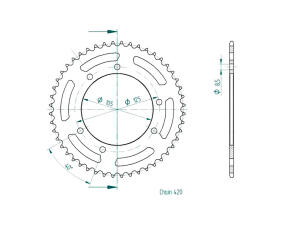 Kettenrad Z.48 Yamaha DT 50 SM Supermotard 2C31 Bj. 03-06