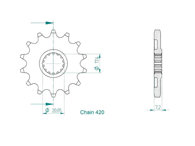 Ritzel Z.14 Yamaha YZ 65