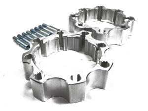 Spurverbreiterungen Honda TRX 250 EX 45 mm hinten matt silber