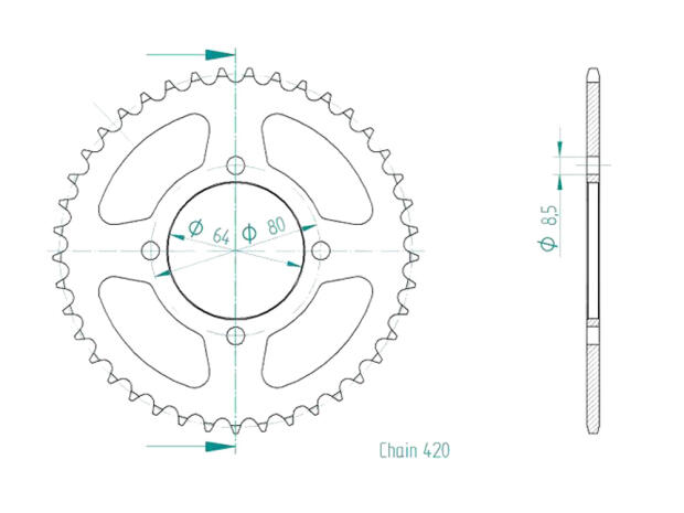 Sprocket Z.41 Yamaha FS 80 SE