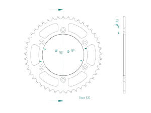 Kettenrad für KTM EGS-E 400 LC4 Zähnezahl 45