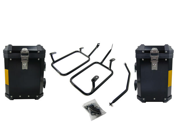Pannier Box Black for BMW R1250 GS 45 + 38Liter Aluminum