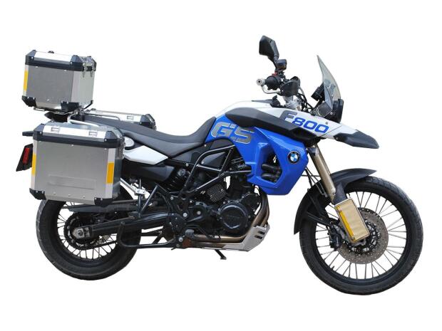 Pannier box + Topcase aluminum BMW F 800 GS Twin F 700 GS Twin F 650 GS Twin stainless steel 38+45+33 Liter