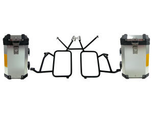 Pannier box + Topcase aluminum BMW F 800 GS Twin F 700 GS Twin F 650 GS Twin stainless steel 38+45+33 Liter