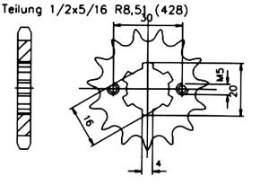 Ritzel Z.13 für Yamaha TT-R 125
