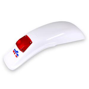 Kotflügel hinten universal Classic Vintage weiss mit Rücklicht UFO 83-93 Schutzblech