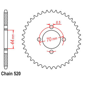 Kawasaki KFX 80 Ritzel vorne 22 Zähne