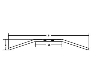 Stahllenker Dragbar Medium schwarz 25,4mm 1" Zoll