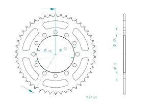 Sprocket Z.46 Yamaha MT-03 300