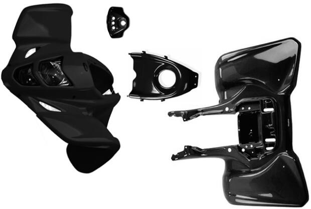 Suzuki LTZ400 KFX400 schwarz carbon Plastik Kotflügel Kit