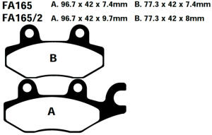 Bremsklötze Yamaha YFM 700 R vorne links