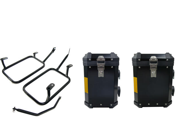 Coffre Touring Case Valise Latérale Aluminium 38 Litres noir