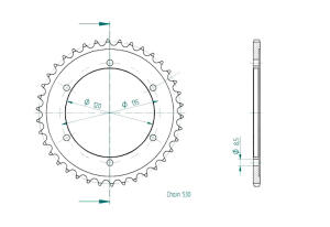 Kettenrad für Yamaha RZV 500 R 1 GG Zähnezahl 38