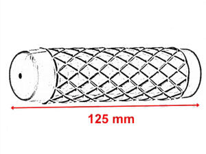Motorrad Chopper Griffe Diamond mit Rautenmuster für 22 mm Lenker Braun