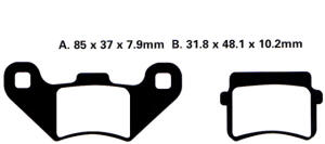 Bremsbeläge Quad Shineray XY200ST II E-B vorne