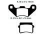 Brake pads Shineray 200 250 Stixe Stxe Bashan BS200S-7 250 S11 Eagle Lyda 203 D/E
