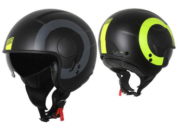 Helm Jet Origine Sierra Round Matt Fluo Yellow-Black