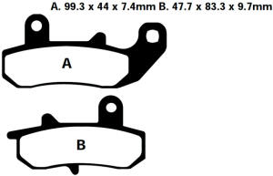 Plaquettes de frein Suzuki DR 800 S 750 S 650 RG R RSE RE...