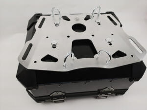 Topcase Aluminium 33Liter Motorrad Enduro universal mit Edelstahlplatte
