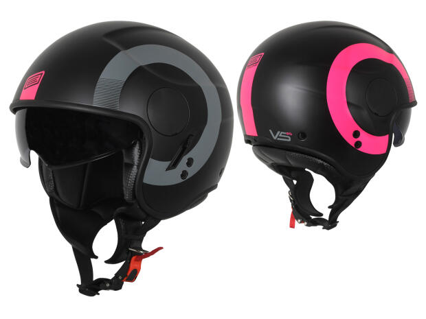 Helm Jet Origine Sierra Round Matt Fluo Fuxia-Black
