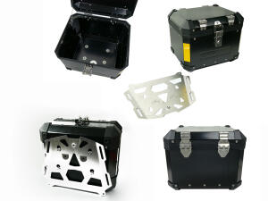 Pannier Box with topcase for BMW R1200 GS LC 31 / 38 / 33 Liter Aluminum black