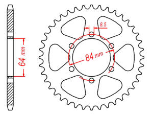 Kettensatz für Kreidler 125 Dice GS 125 ab 2016 X-ring