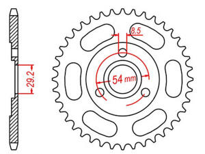 Kettenrad für Honda Z 50 J Monkey 40 Zähne
