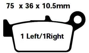 Plaquettes de Frein Honda XR 600 R / XR 650 R / XR 650 L à larrière
