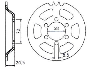 Pignon Suzuki DR 350 SK42B 90-95