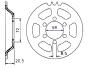 Sprocket rear t.47 Zundapp CS 25 CS 50 448-140 till engine no. 9954285