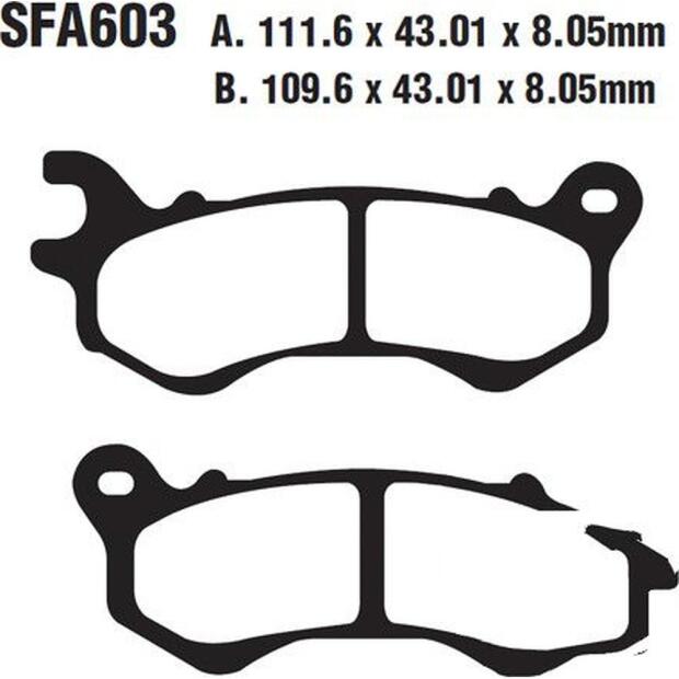 Brake pads EBC Honda NHX 110 WH Lead year 2010-2013 front