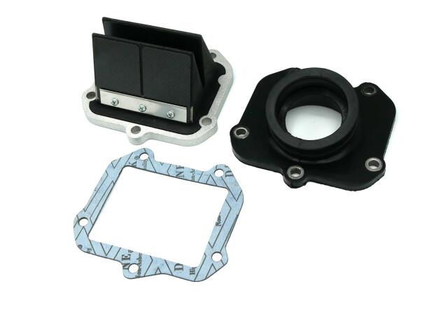 Ansaugstutzen VForce Carbon Membranblock Aprilia RS/SX 125 Rotax 122/123 32mm 34mm Vergaser