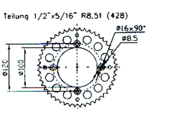 Rear sprocket t.56 Suzuki RM 80 83-85