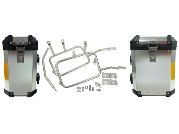 Koffer Satz Alu für BMW F 800 GS Twin F 700 GS Twin F 650 GS Twin ab 2001 Edelstahlträger 38+31Liter