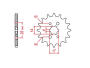 Front Sprocket 14 Teeth Honda CRF 125