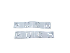 Aufkleber Puch Silber