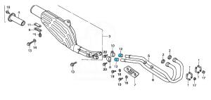 Exhaust connecting gasket for Honda XR 600 R PE04 88-90