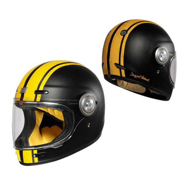 Helmet Origine Vega Custom yellow-black mat