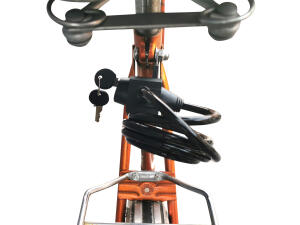 Spiralschloss Fahrradschloss Schlüsselschloss mit zwei Schlüsseln und Halterung für die Sattelklemme