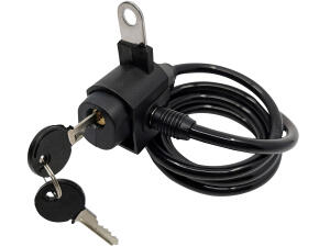Spiralschloss Fahrradschloss Schlüsselschloss mit zwei Schlüsseln und Halterung für die Sattelklemme