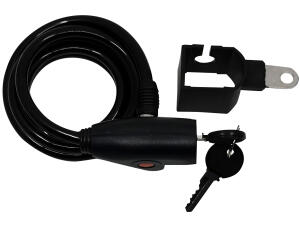 Spiralschloss Fahrradschloss Schlüsselschloss mit zwei Schlüsseln und Halterung für die Sattelklemme