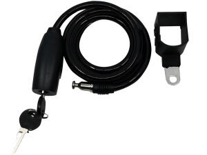 Spiralschloss Fahrradschloss Schlüsselschloss mit zwei Schlüsseln und Halterung für die Sattelklemme