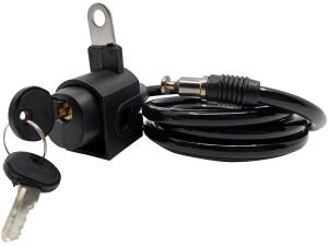 Spiralschloss Fahrradschloss Schlüsselschloss mit zwei Schlüsseln und Halterung für die Sattelklemme