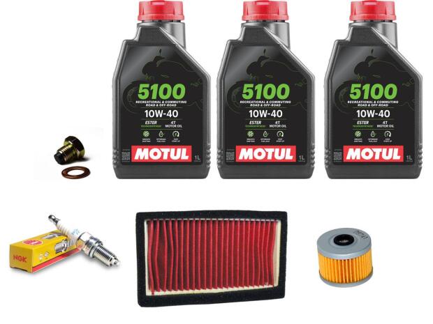 Service kit for Yamaha XT 600 E/K/Z Tenere oil, oilfilter, airfilter, spark plug, magnetic oil screw