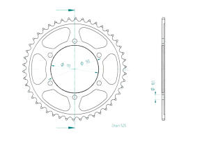 Rear sprocket t.46 Yamaha XTZ 700...