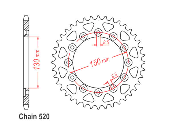Kettenrad Z 53 Honda CB 250 RS2