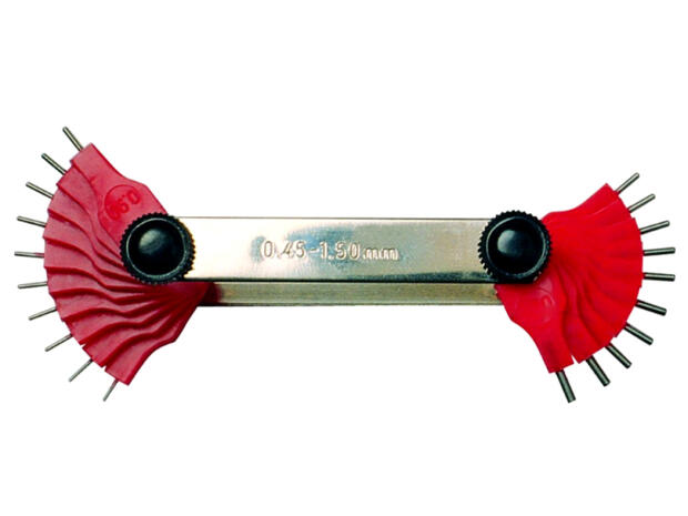 Düsenlehren für Vergaser Hauptdüsen 20 Blatt 0.45- 1.50 mm