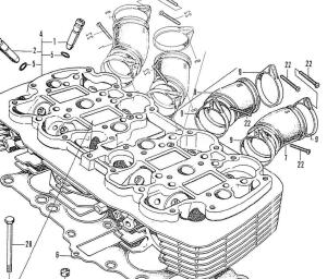 Ansaugstutzen Vergaser für Honda CB750 fouer - CB750F Super Sport