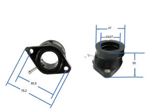 Collettore di aspirazione aperto carburatore per Yamaha XJ550 Maxim/Seca -Yamaha XJ400